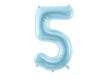 Picture of FOIL BALLOON NUMBER 5 PASTEL BLUE 34 INCH